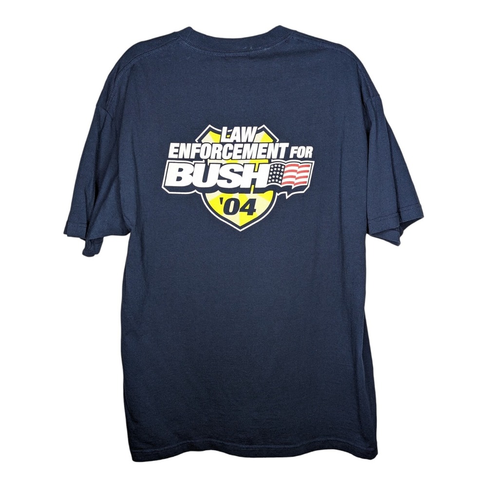 Vintage Law Enforcement For George Bush T Shirt XL Murina USA‎ Political 2004